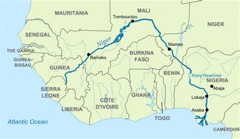 Map of Niger River